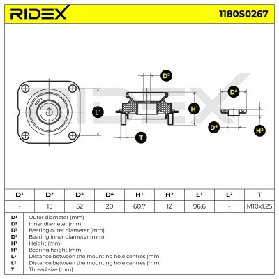 Stoßdämpferkissen Vorderachse RIDEX 1180S0267 1180S0267 - foto 5