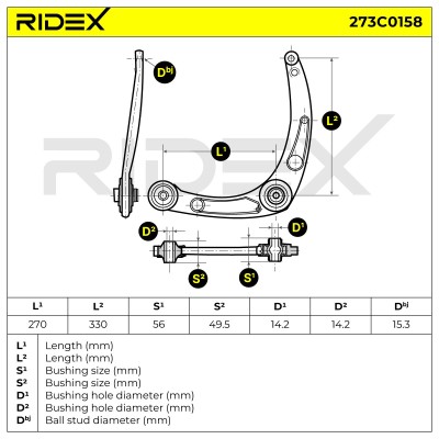 Querlenker RIDEX 273C0158 273C0158 - foto 7