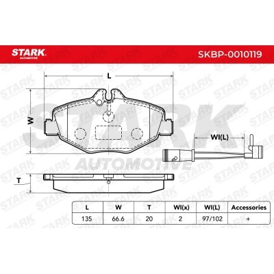Bremsbeläge Satz Stark SKBP-0010119 SKBP-0010119 - foto 2