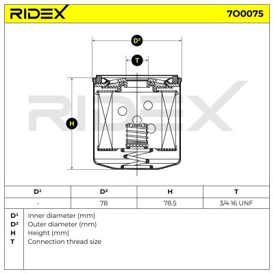 Ölfilter RIDEX 7O0075 7O0075 - foto 5