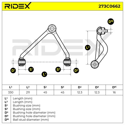 Querlenker RIDEX 273C0662 273C0662 - foto 6