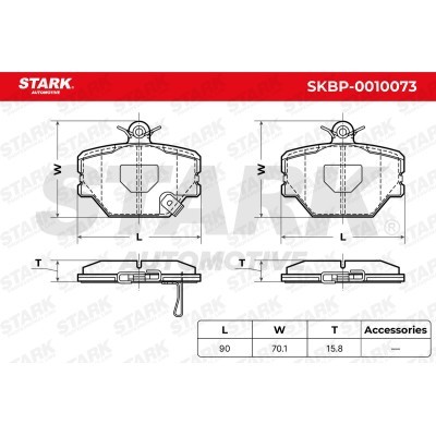 Bremsbeläge Satz Stark SKBP-0010073 SKBP-0010073 - foto 3