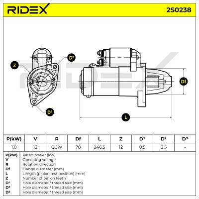 Anlasser RIDEX 2S0238 2S0238 - foto 6
