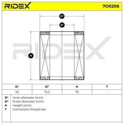 Ölfilter RIDEX 7O0206 7O0206 - foto 5