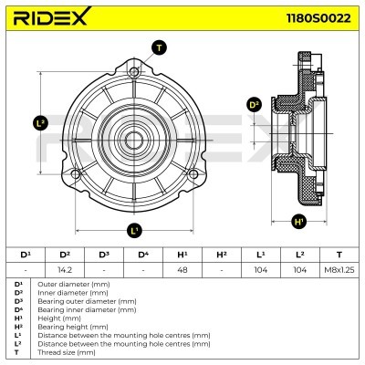 Stoßdämpferkissen Vorderachse RIDEX 1180S0022 1180S0022 - foto 6