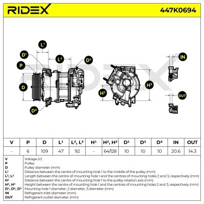 Kompressor, Klimaanlage OPEL 447K0694 - foto 7