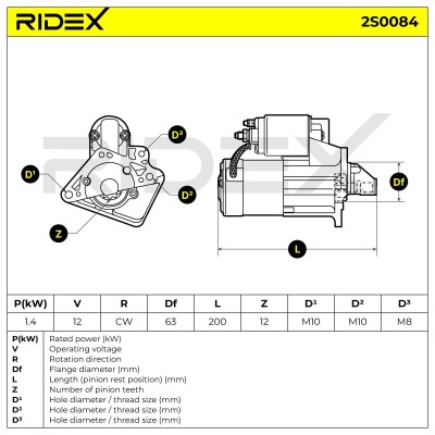 Anlasser RIDEX 2S0084 2S0084 - foto 7
