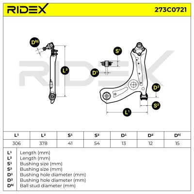 Querlenker RIDEX 273C0721 273C0721 - foto 7