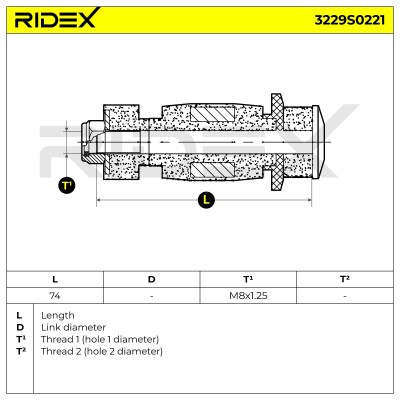 Stabilisator Stange RIDEX 3229S0221 3229S0221 - foto 6