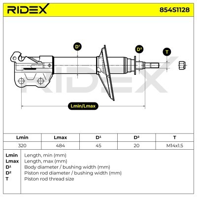 Stoßdämpfer RIDEX 854S1128 854S1128 - foto 5