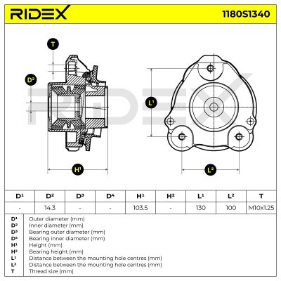 Stoßdämpferkissen Vorderachse RIDEX 1180S1340 1180S1340 - foto 5
