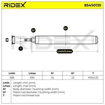Stoßdämpfer RIDEX 854S0135 854S0135 - foto 7