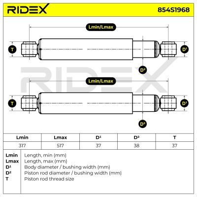 Stoßdämpfer RIDEX 854S1968 854S1968 - foto 5