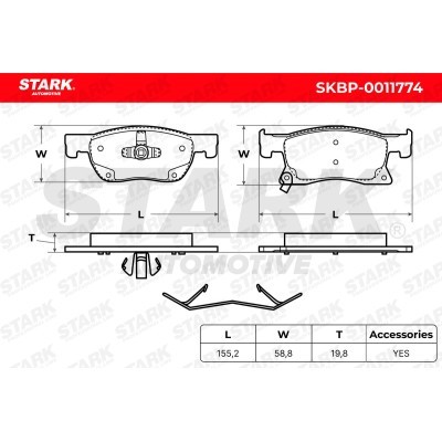 Bremsbeläge Satz Stark SKBP-0011774 SKBP-0011774 - foto 5