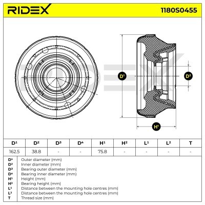 Stoßdämpferkissen Vorderachse RIDEX 1180S0455 1180S0455 - foto 5