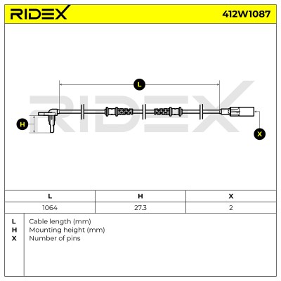 ABS Sensor RIDEX 412W1087 412W1087 - foto 5