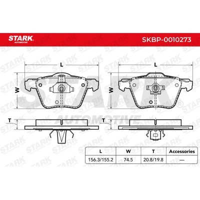 Bremsbeläge Satz Stark SKBP-0010273 SKBP-0010273 - foto 3