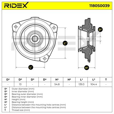 Stoßdämpferkissen Vorderachse RIDEX 1180S0039 1180S0039 - foto 5