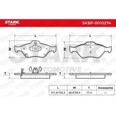Bremsbeläge Satz Stark SKBP-0010274 SKBP-0010274 - foto 3