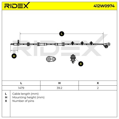 ABS Sensor RIDEX 412W0974 412W0974 - foto 6