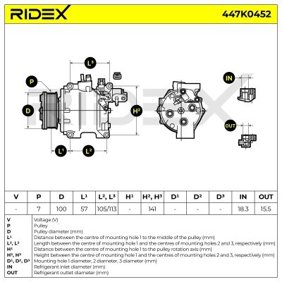 Kompressor, Klimaanlage HONDA 447K0452 - foto 7