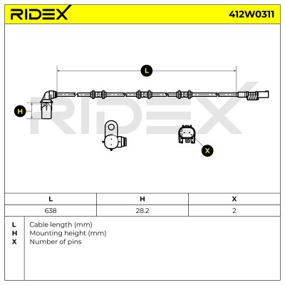 ABS Sensor RIDEX 412W0311 412W0311 - foto 6