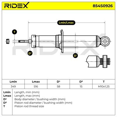 Stoßdämpfer RIDEX 854S0926 854S0926 - foto 8
