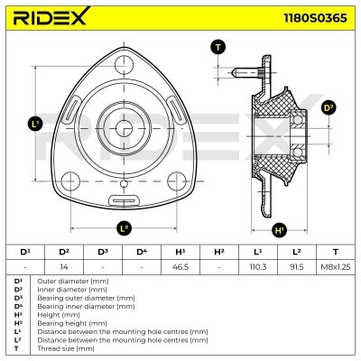 Stoßdämpferkissen Vorderachse RIDEX 1180S0365 1180S0365 - foto 5