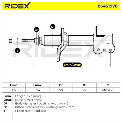 Stoßdämpfer RIDEX 854S1978 854S1978 - foto 6