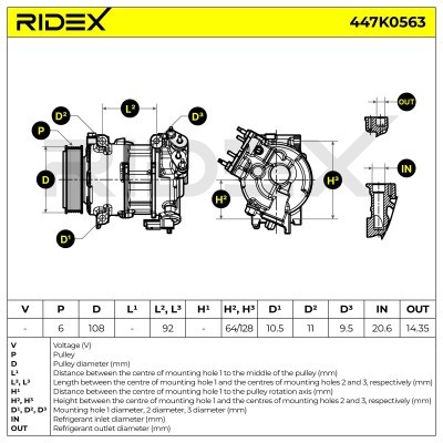 Kompressor, Klimaanlage 447K0563 - foto 7