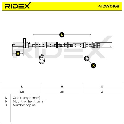 ABS Sensor RIDEX 412W0168 412W0168 - foto 7