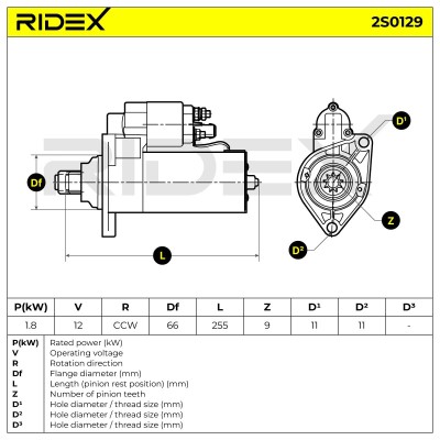 Anlasser RIDEX 2S0129 2S0129 - foto 6