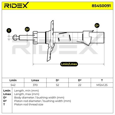 Stoßdämpfer RIDEX 854S0091 854S0091 - foto 9