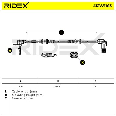 ABS Sensor RIDEX 412W1163 412W1163 - foto 6