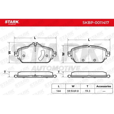 Bremsbeläge Satz Stark SKBP-0011417 SKBP-0011417 - foto 3