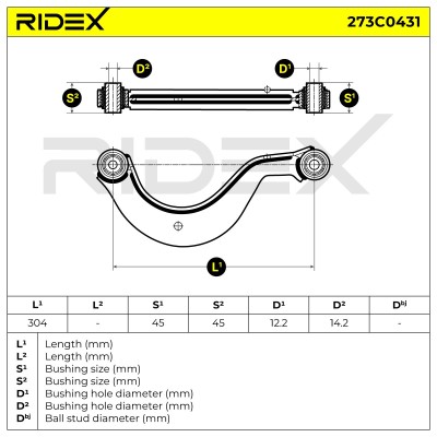 Querlenker RIDEX 273C0431 273C0431 - foto 7