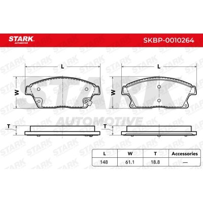 Bremsbeläge Satz Stark SKBP-0010264 SKBP-0010264 - foto 3