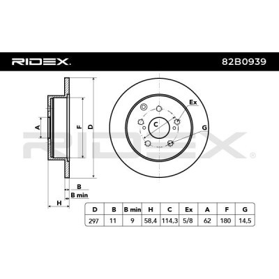Bremsscheibe RIDEX 82B0939 82B0939 - foto 3