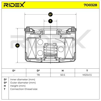 Ölfilter RIDEX 7O0328 7O0328 - foto 5