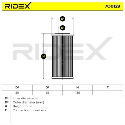 Ölfilter RIDEX 7O0129 7O0129 - foto 5