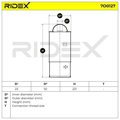 Ölfilter RIDEX 7O0127 7O0127 - foto 5
