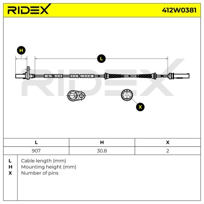 ABS Sensor RIDEX 412W0381 412W0381 - foto 7