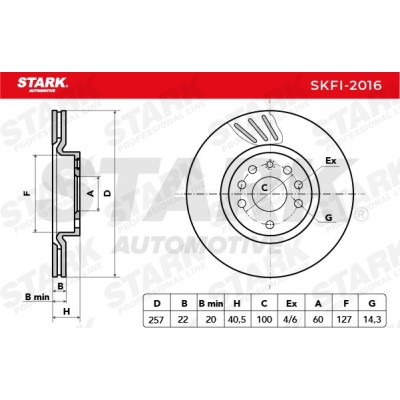 Bremsscheibe Stark SKFI-2016 SKFI-2016 - foto 8