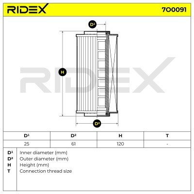 Ölfilter RIDEX 7O0091 7O0091 - foto 3