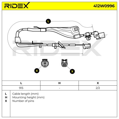 ABS Sensor RIDEX 412W0996 412W0996 - foto 6