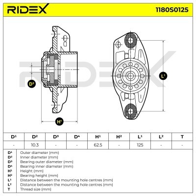Stoßdämpferkissen Vorderachse RIDEX 1180S0125 1180S0125 - foto 5
