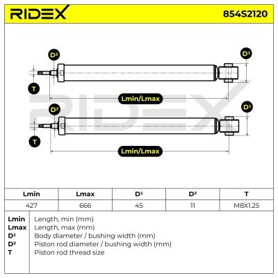 Stoßdämpfer RIDEX 854S2120 854S2120 - foto 4
