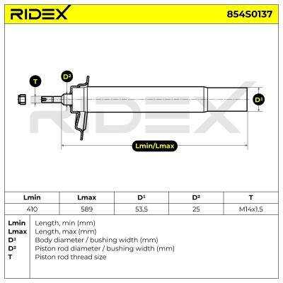 Stoßdämpfer RIDEX 854S0137 854S0137 - foto 7