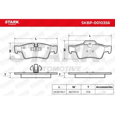 Bremsbeläge Satz Stark SKBP-0010356 SKBP-0010356 - foto 6