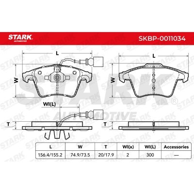 Bremsbeläge Satz Stark SKBP-0011034 SKBP-0011034 - foto 3